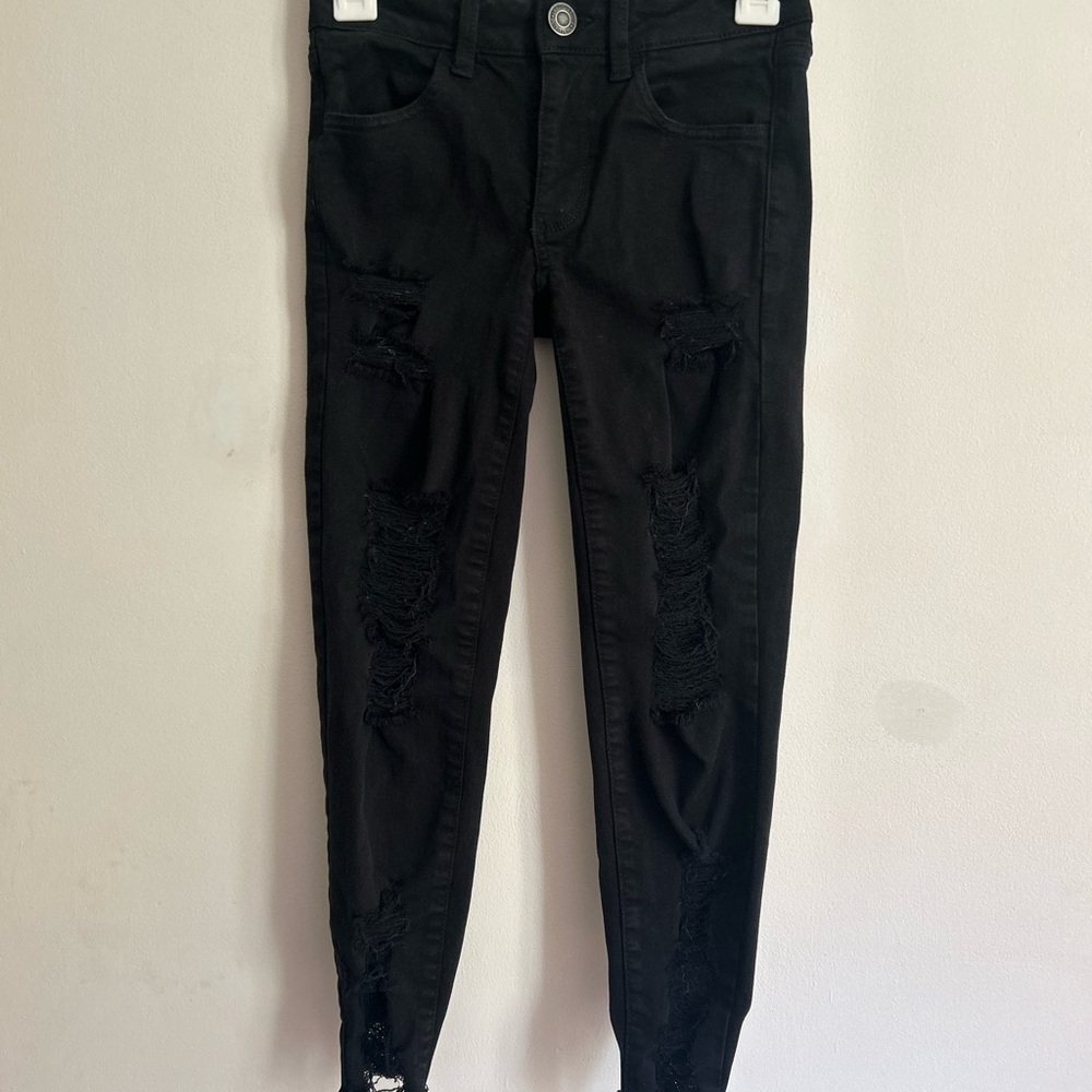 American Eagle Outfitters Black Jeggings Slim Fit